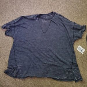 Free people choker tee indigo never worn nwt